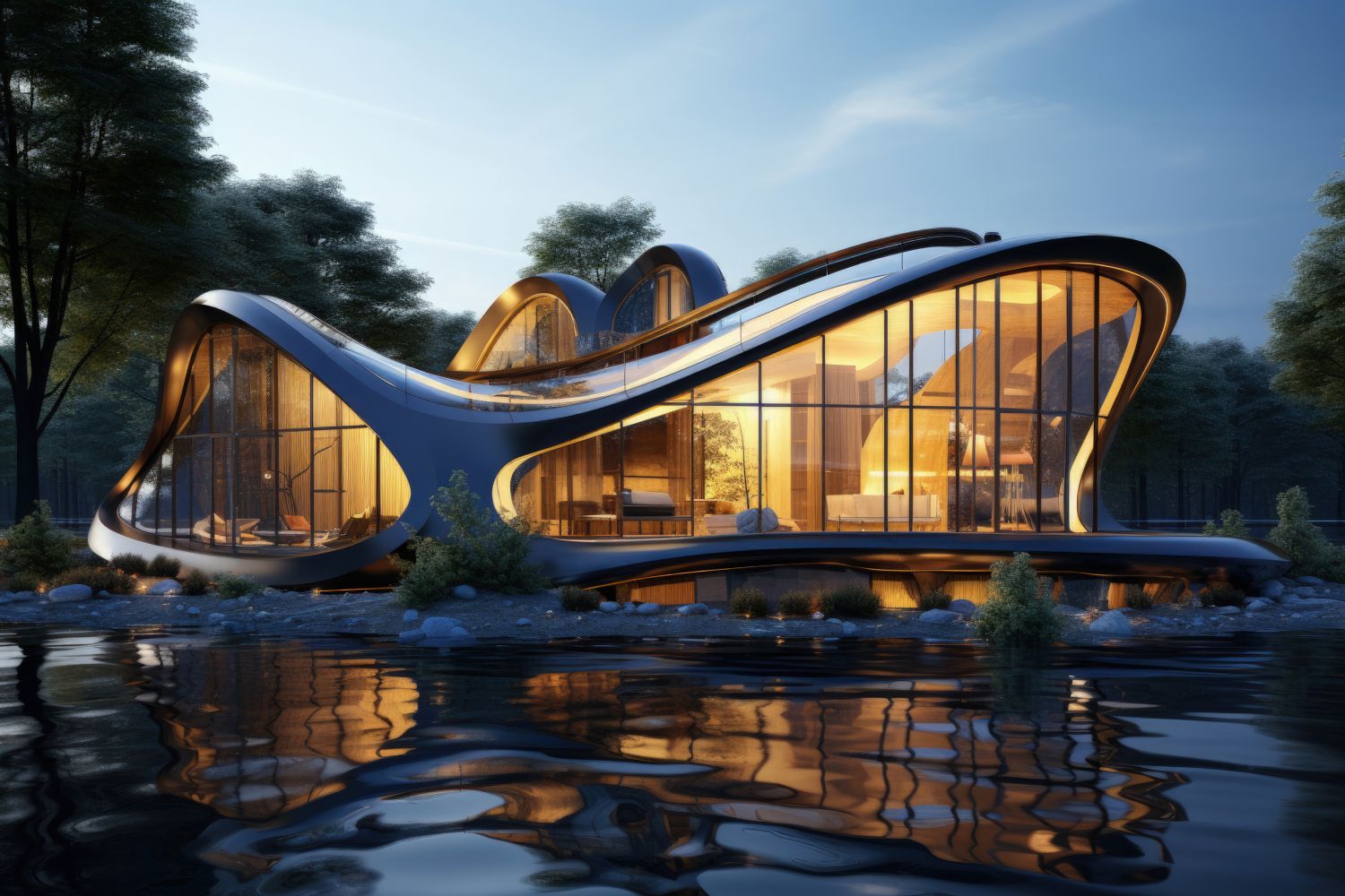 Ein per KI generiertes Bild eines Hauses. Dieses entstand wie die anderen Motive dieses Artikels Anfang 2025 - seitdem hat sich die Technik enorm weiterentwickelt.